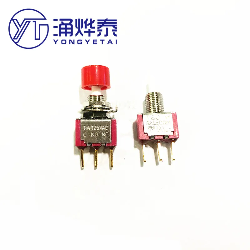 YYT Key switch T80-P P8701-FBR-E 3-pin self-reset button
