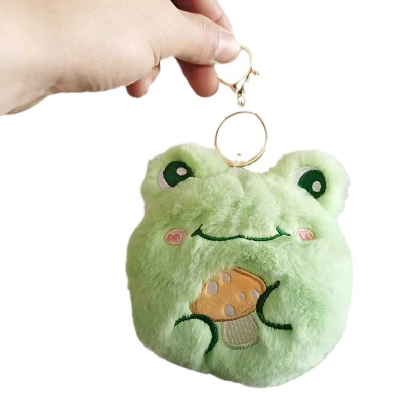 Kreative niedliche Frosch Plüsch Puppe Geldbörse Cartoon Reiß verschluss Plüsch Null Brieftasche Anhänger Münz Geldbörse Tasche Geldbörse Kopfhörer Brieftasche Schlüssel tasche