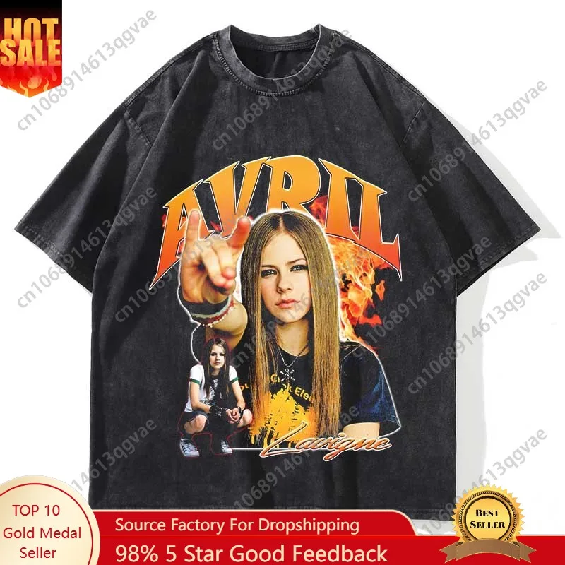 

Summer Men Women Washed Vintage T Shirt Sfemale Celebrity Casual Crew Neck Graphic Printed Streetwear Short Sleeve T Shirt