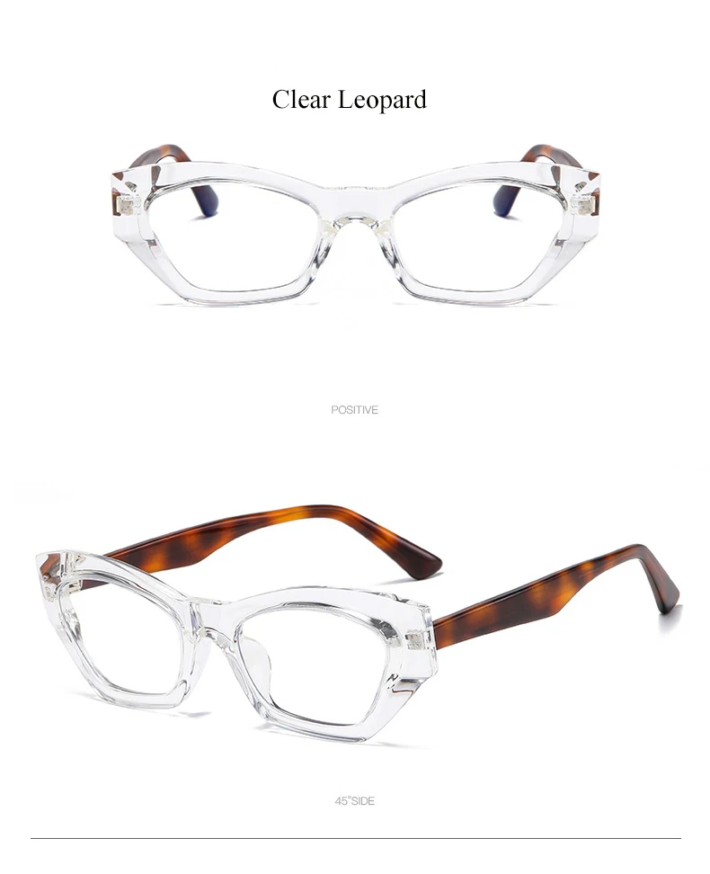 Sexy schwarze Brille Rahmen Frauen Katzenauge transparent große Brille Rahmen Mode Luxus optische Computer Brillen Spektakel – Detail 10