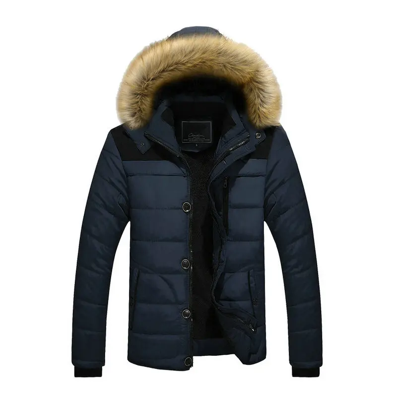 Drop Shipping New ARRIVAL WARM ฤดูหนาวเสื้อแจ็คเก็ตผู้ชาย Hooded Casual Slim Parka Men's Winter Coat LBZ16