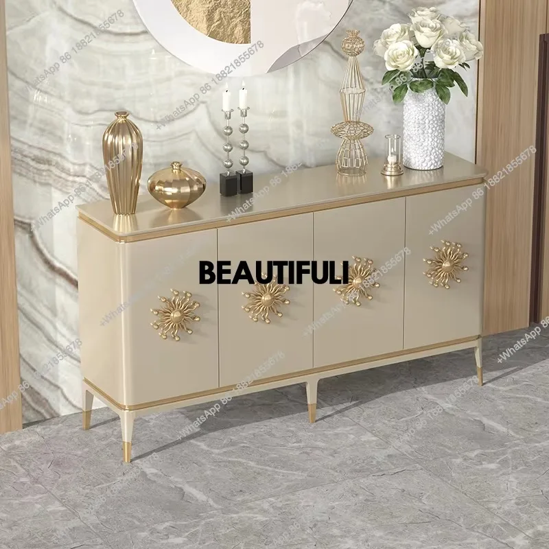 

RR Entrance cabinet modern simple entrance foyer storage decoration champagne living room wall side cabinet