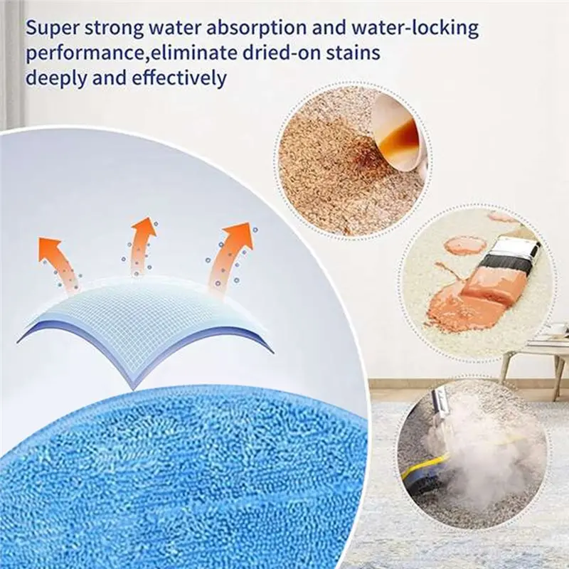 B59B 12Pcs Washable Microfiber Mop Cloths Replacement for iLife A30 Pro, Mop Pad Vacuum Cleaner Parts Accessories
