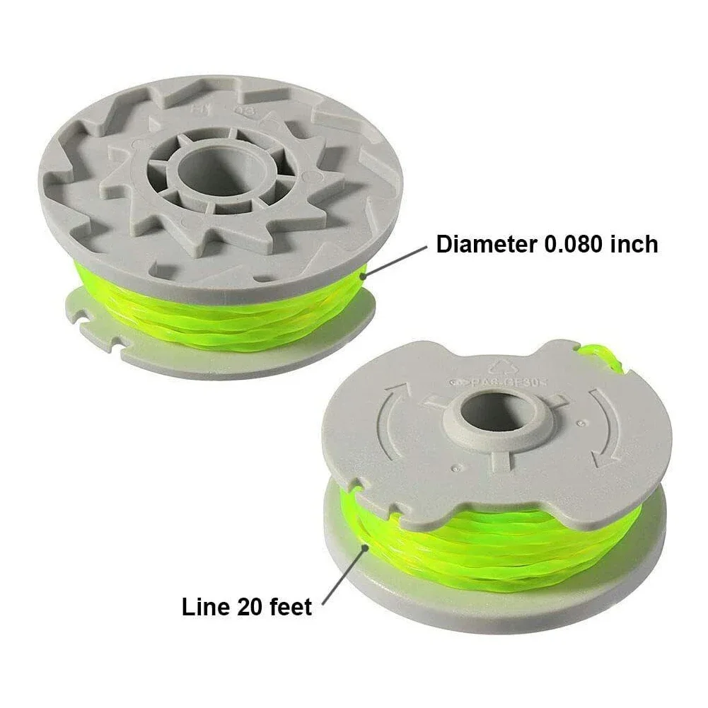 6 Pcs WA0014 Spool & Line Kit For WORX WG168 WG184 WG190 WG191 Trimmers Convenient Solution For Your Trimming Needs