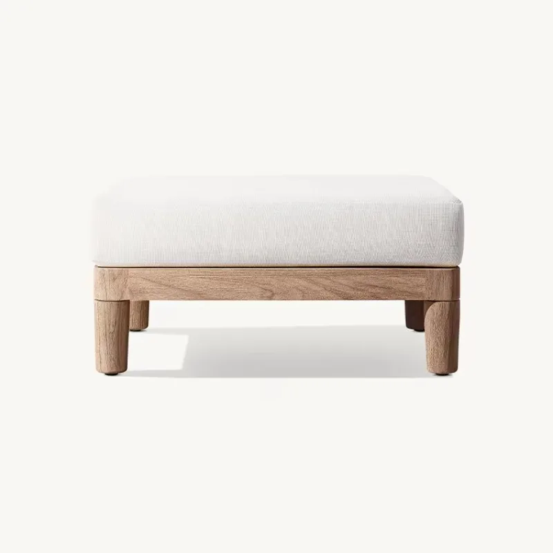 

Outdoor Footstool Sofa Garden Furniture Rectangle Modern Soft Teak Patio Garden Outdoor Footstool