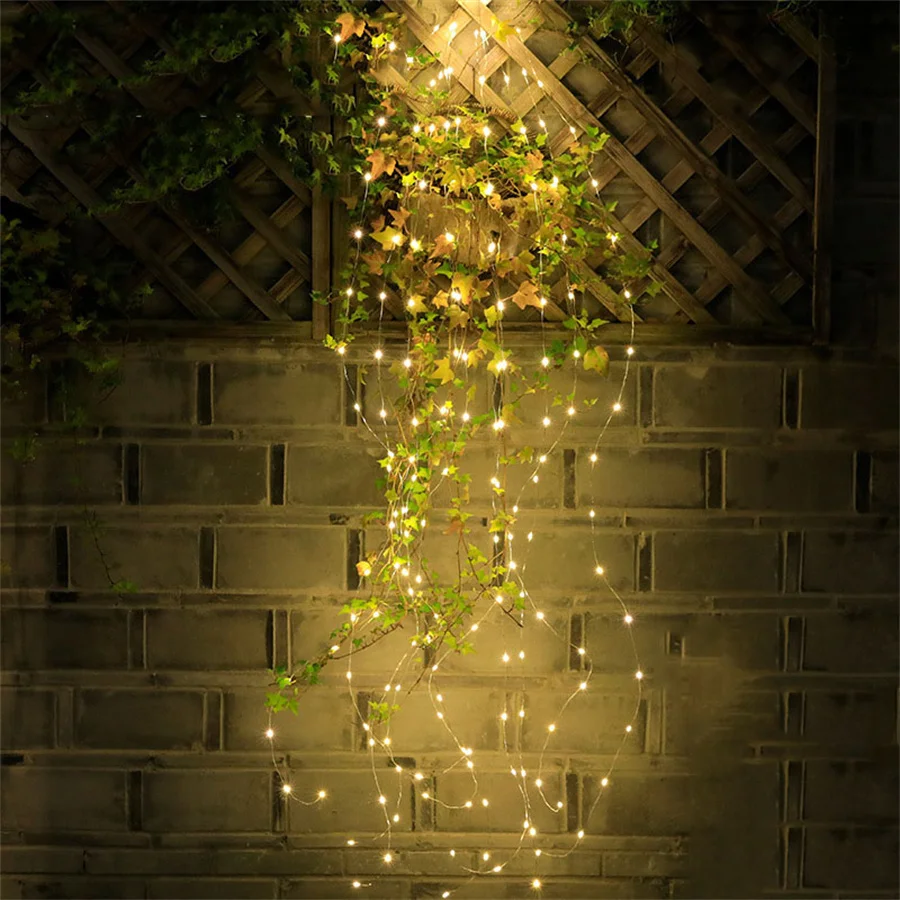 Guirnalda de luces LED impermeables con enchufe europeo, guirnalda de luces de hadas de Navidad para exteriores, jardín de vacaciones, decoración de árbol de Navidad