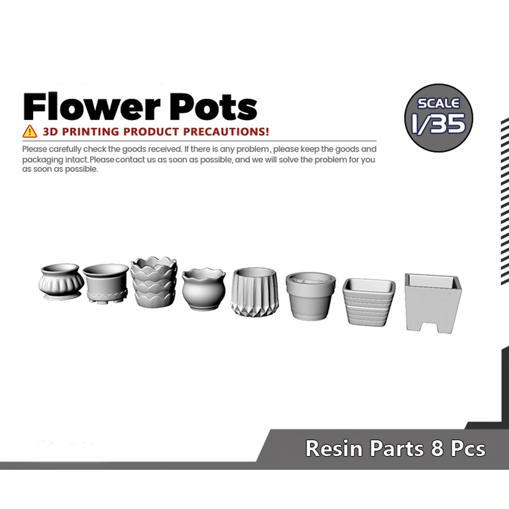 1/35 Model Scene Train Accessory Ratio Flowerpots Scene Making And DIY Hobby 3D Printing