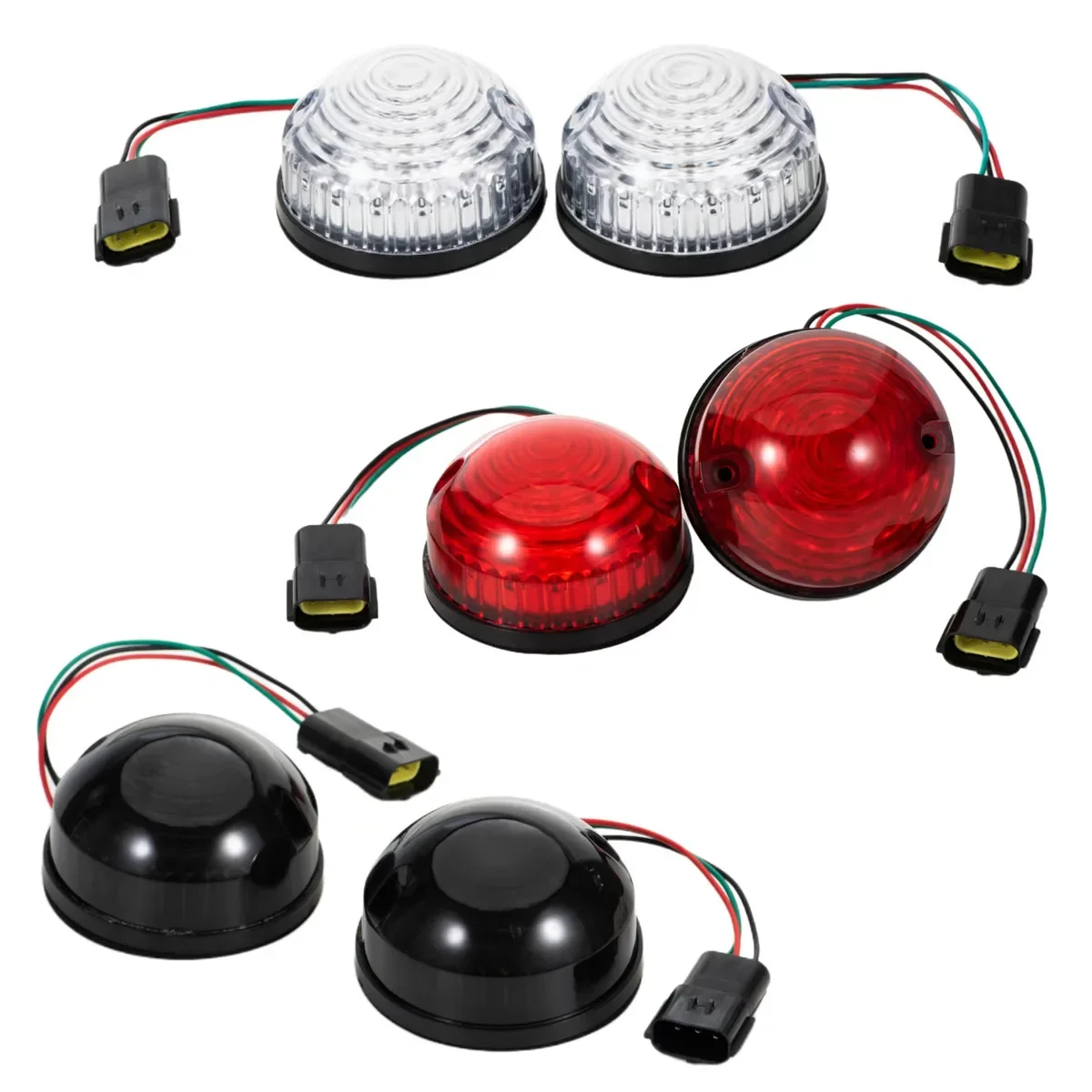 

Clear Smoked For Land Rover Defender 90-16 Defender 90 110 Red Rear Stop Tail Lamp LED Brake Light Upgrade Kit