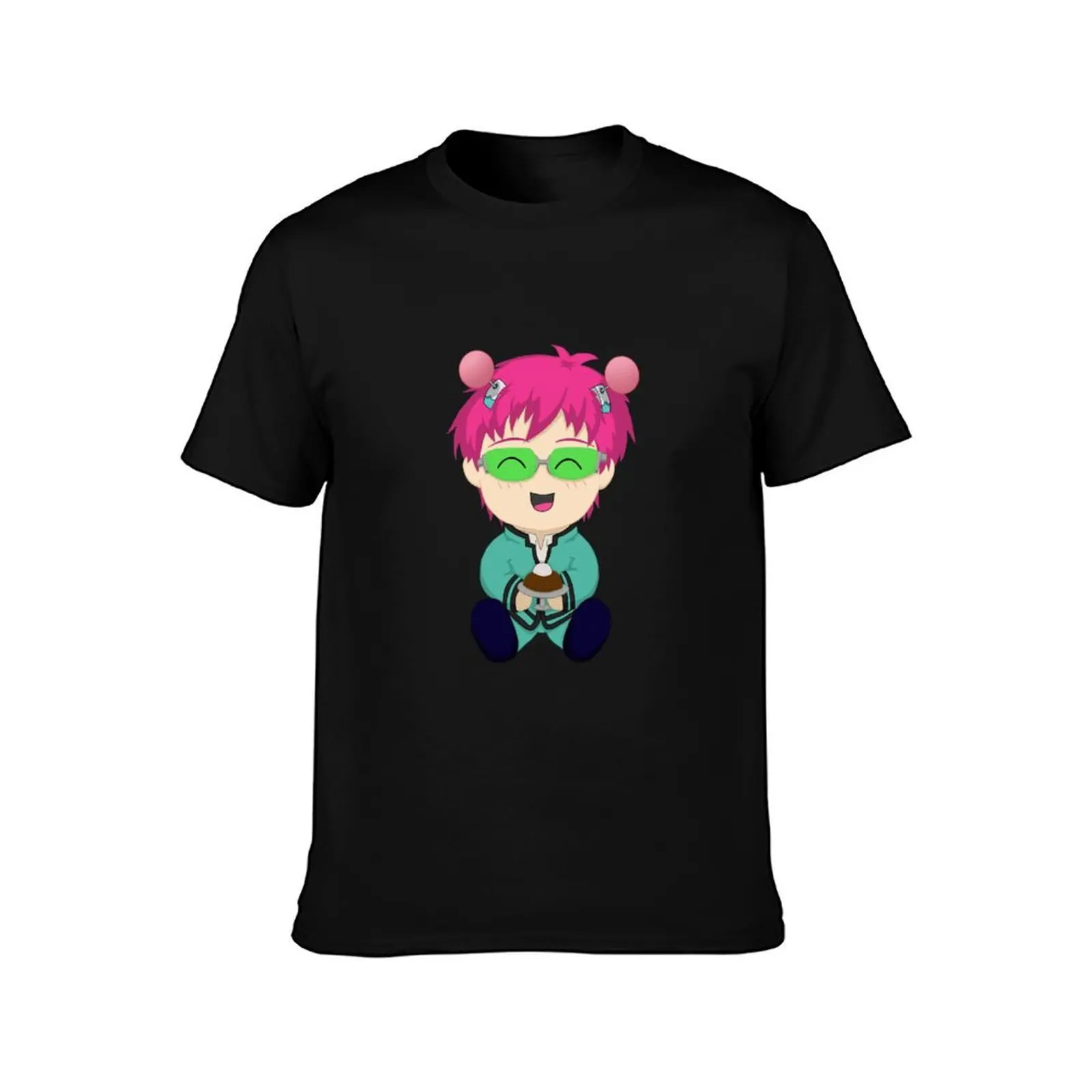 Saiki Kusuo - Coffee Jello T-Shirt Summer Casual Cotton Tee Oversized Streetwear Tops Vintage Graphic Print Unisex Men Women