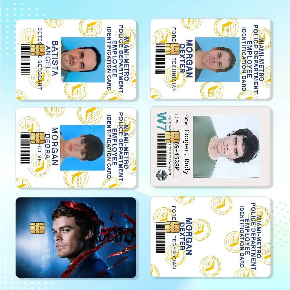 HOT TV D-Dexter Waterproof Card Stickers For Credit Cards Debit Cards And Transit Cards 4pcs