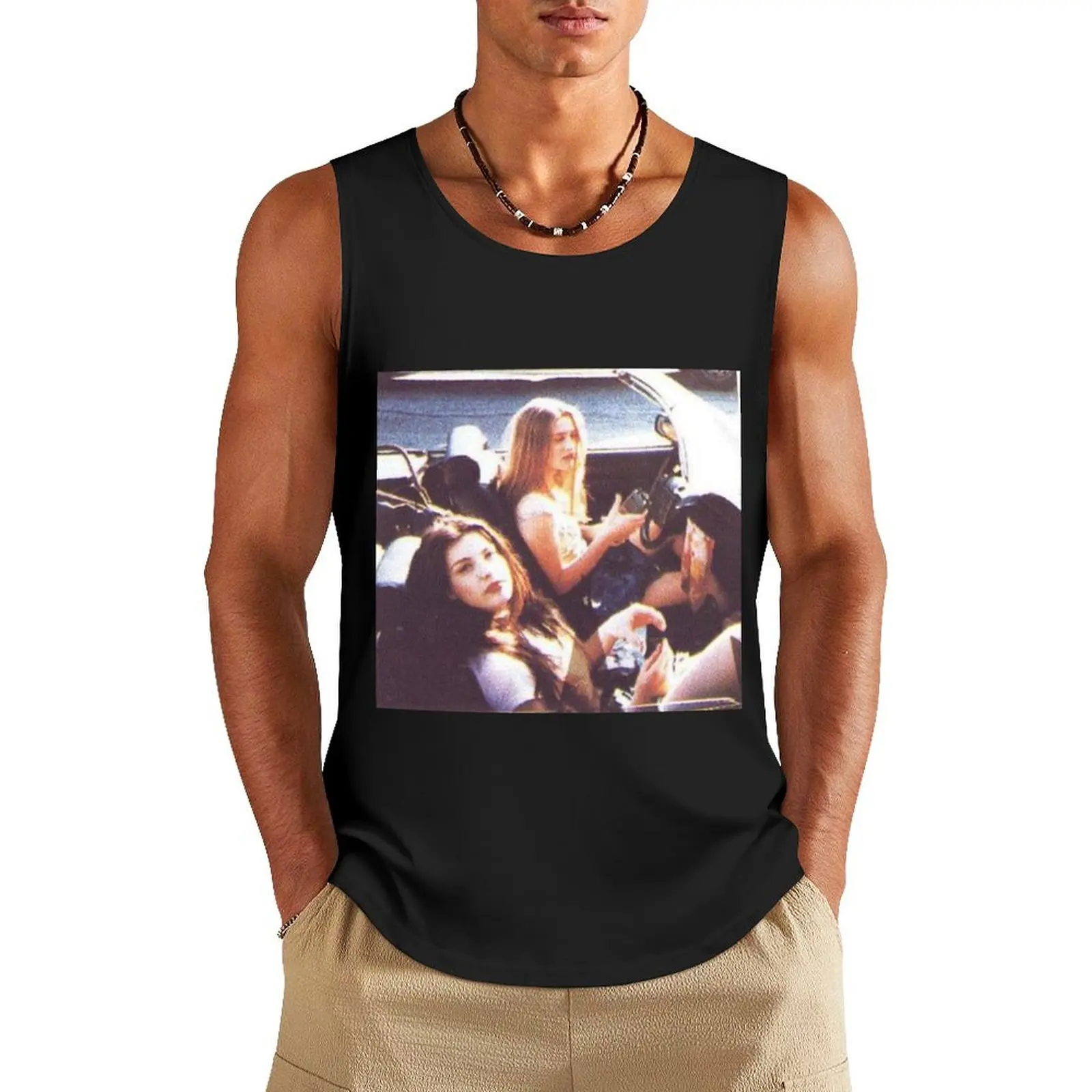 

Liv Tyler and Alicia Silverstone Tank Top gym Men's t-shirts t-shirt for man t-shirts for men sleeveless man shirts