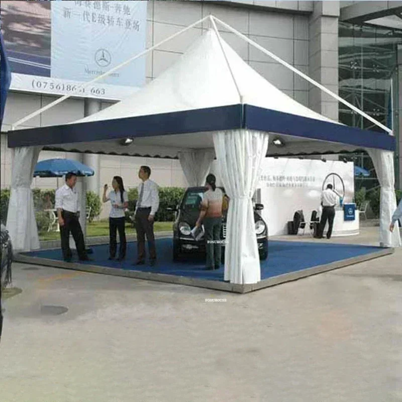 Gazebo Plegable Simple para Exteriores, Carpa Blanca para Bodas, Exhibición de Autos, Eventos Comerciales, Pabellón de Exposiciones, Toldo de Acero para Patio, Cubierta Simple