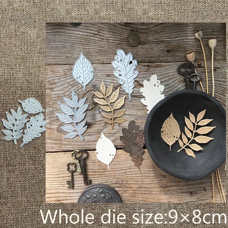 

Новый дизайн, металлическая вырубная форма-трафарет, 3 шт., для декора в виде листьев, для скрапбукинга, вырезания, тиснения, для альбомов, бумажных открыток и поделок