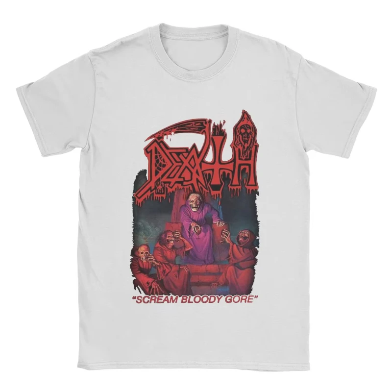 Camiseta Death Rock Band Scream Bloody Gore, ropa para hombres y mujeres, camiseta divertida 100% de algodón, camisetas de manga corta, regalo de cumpleaños