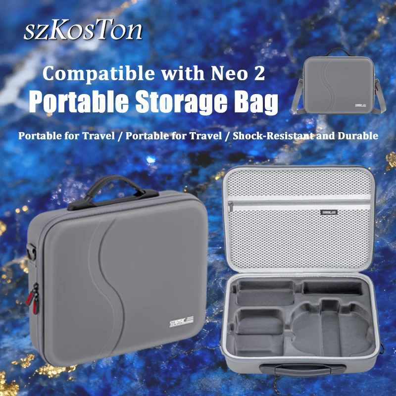 Nueva bolsa de almacenamiento para DJI NEO 2, Estuche de transporte integrado, bolso de viaje, maleta de PU con correa para el hombro, bolsa de accesorios para Dron