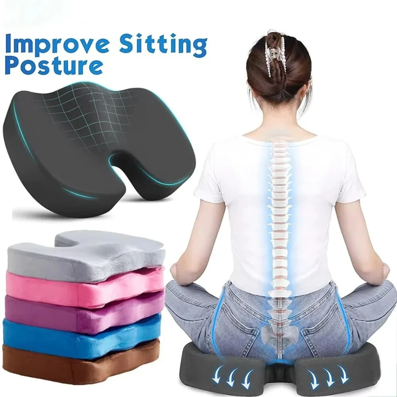 

Seat Cushion Memory Foam Office Car Massage Cushion U Shaped Chair Pad Pregnancy Seat Pad Buttock Support Orthopedic Coccyx
