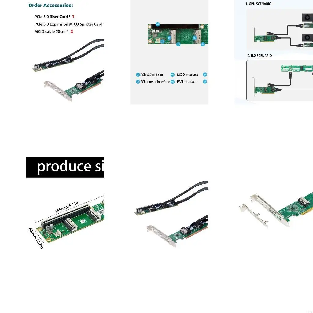 

8i to Pcie X16 Expansion Board With PCIe 5.0 Technology Delivering 32Gb/s Speed For Virtualization Work F19E