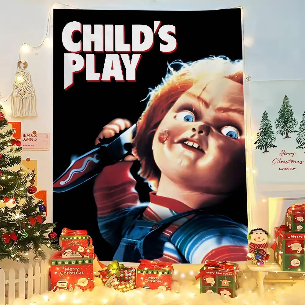 Horror Tv Series C-chucky Tapestry Hanging Dormitory Room Bedspread Blanket Children's Room Party Home Decoration Gift