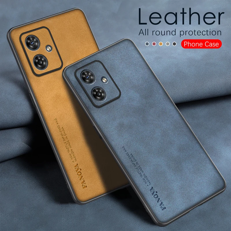 Leather Case for Motorola Moto G54 G 54 Frosted Silicone Protection Full Camera Phone Cover MotorolaG54 XT2343-1 XT2343-2 Coque