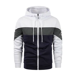 New Zipper Men's and Women's Hoodies Couple Three tone Zipper Hoodie Hoodie Casual Sports Top Zipper Hoodie