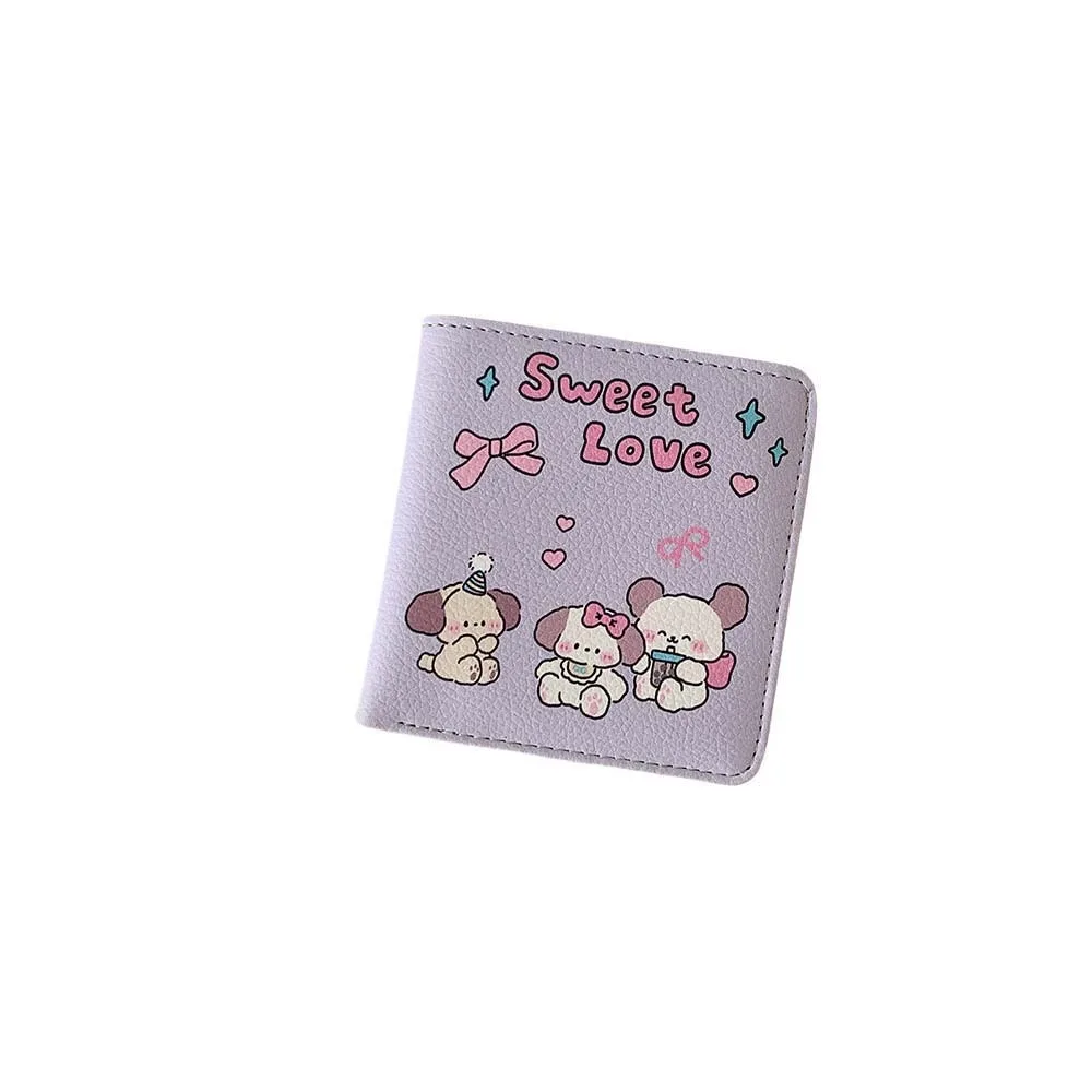 

Picture Korean Photocard Holder English Letter Bunny Bear Dog PU Cartoon Card Bag Korean Style Coin Purse