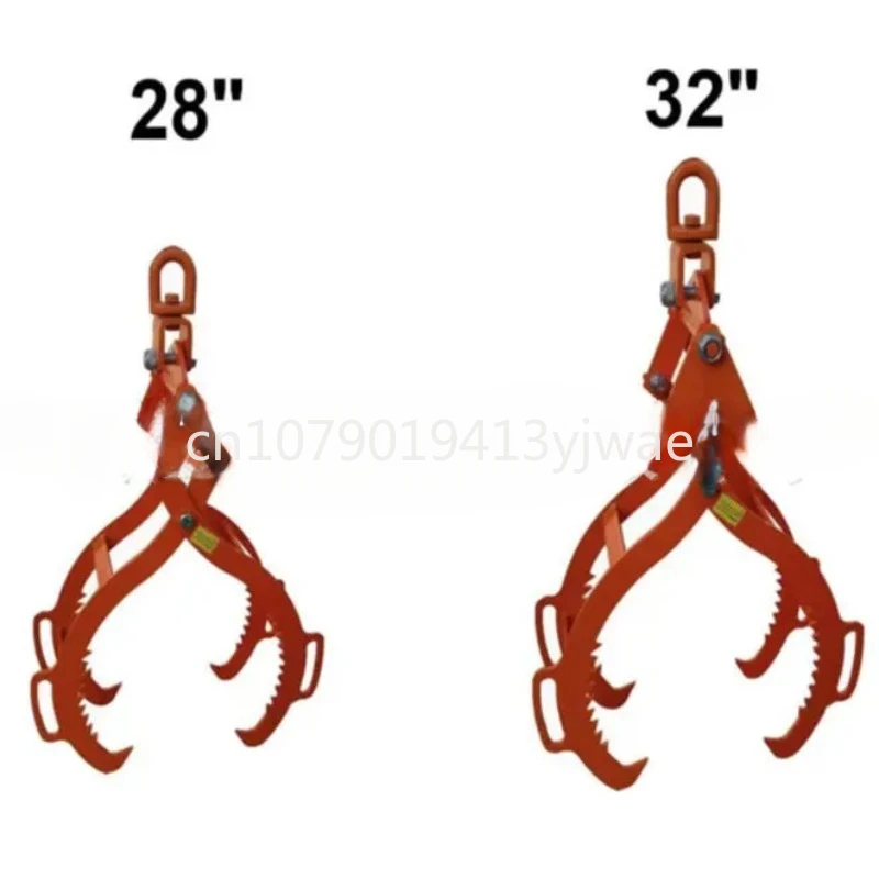 Anti slip hook, log lifting pliers, four claw heavy wood hook, rotating wood cutting device, wood moving device