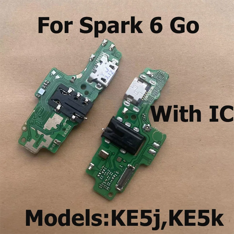 For Tecno Spark 6 Go Air USB Charger Dock Connector Board Charging Port Flex Cable