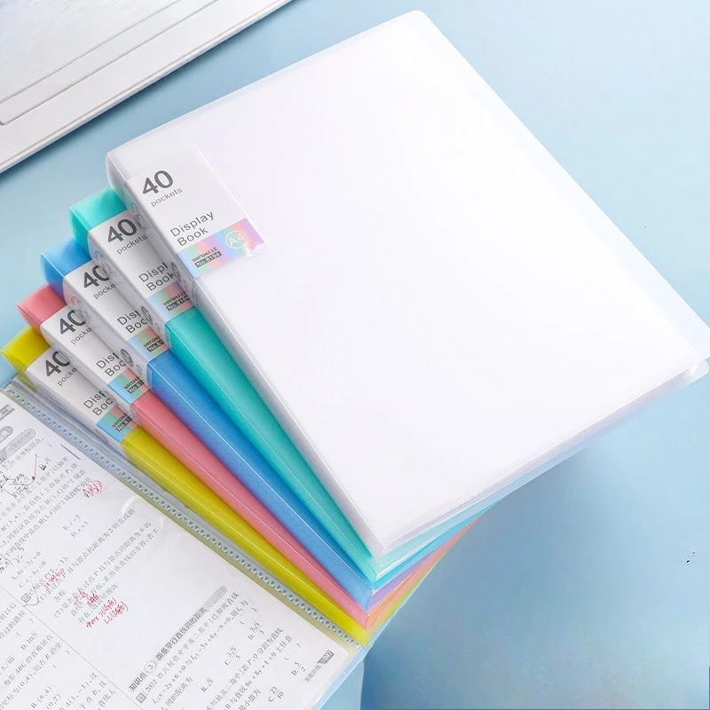 A4 Semi Transparent PP Brochure, 40 Page Classified Insert Folder, Conference Document Organization Office Accessories