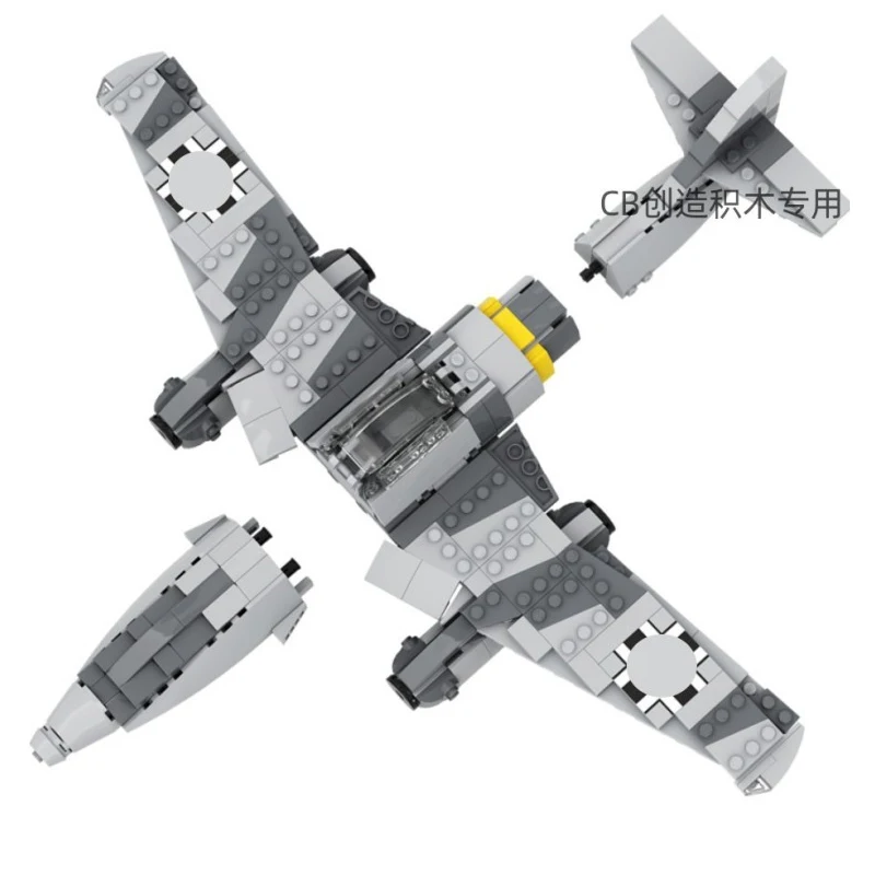 Germany Military Building Block Series WW II ME262 Bomber Kid DIY Assembled Bricks Toy Fighter Model Children Xmas Gifts