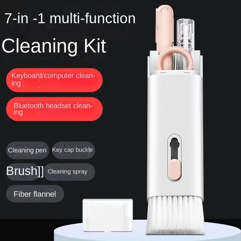 7-in-1 Cleaning Pen, Bluetooth Earplug Cleaning Tool, Push Pull Telescopic Dust Removal Brush, Computer Cleaning Brush Set