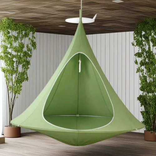 

Portable Round Nylon Swing Chair Waterproof For Outdoor Backpacking Camping Travel Lightweight Hanging Seat Essential