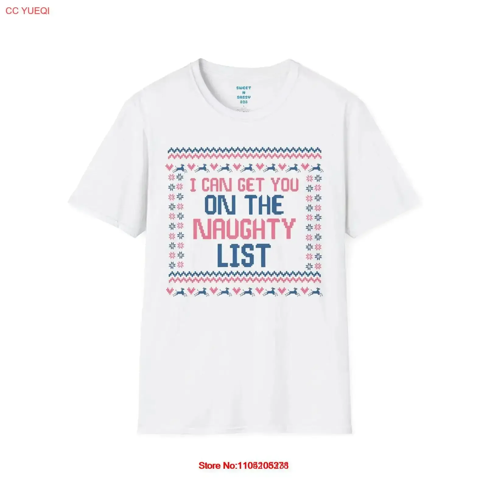 Funny Christmas T Shirt I Can Get You on the Naughty List Playful Holiday vintage Washed Top For Everyday Wear Versatile