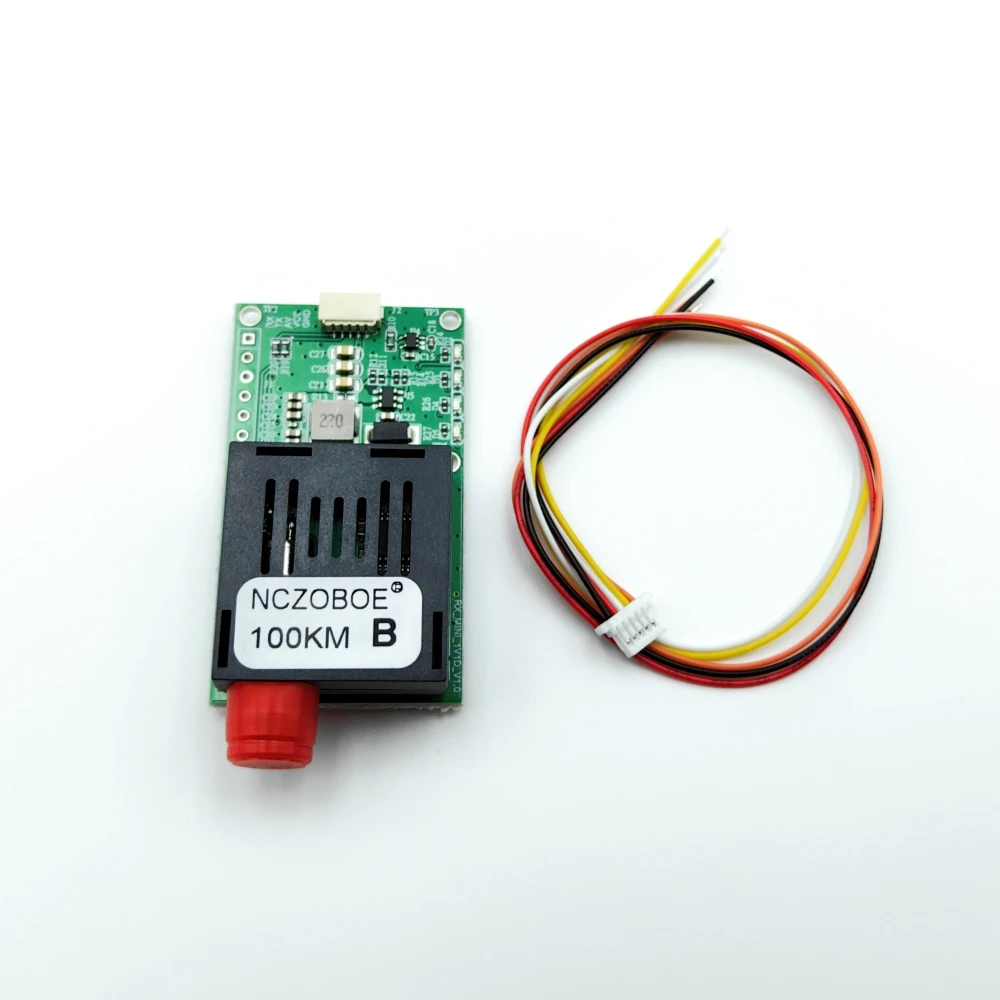 

Оптический приемопередающий модуль NCZOBOE TTL для дронов, для связи в воздухе/на земле, DC 5.5-26В, оптоволоконная связь до 100 км, FC RX/TX/AV/VCC