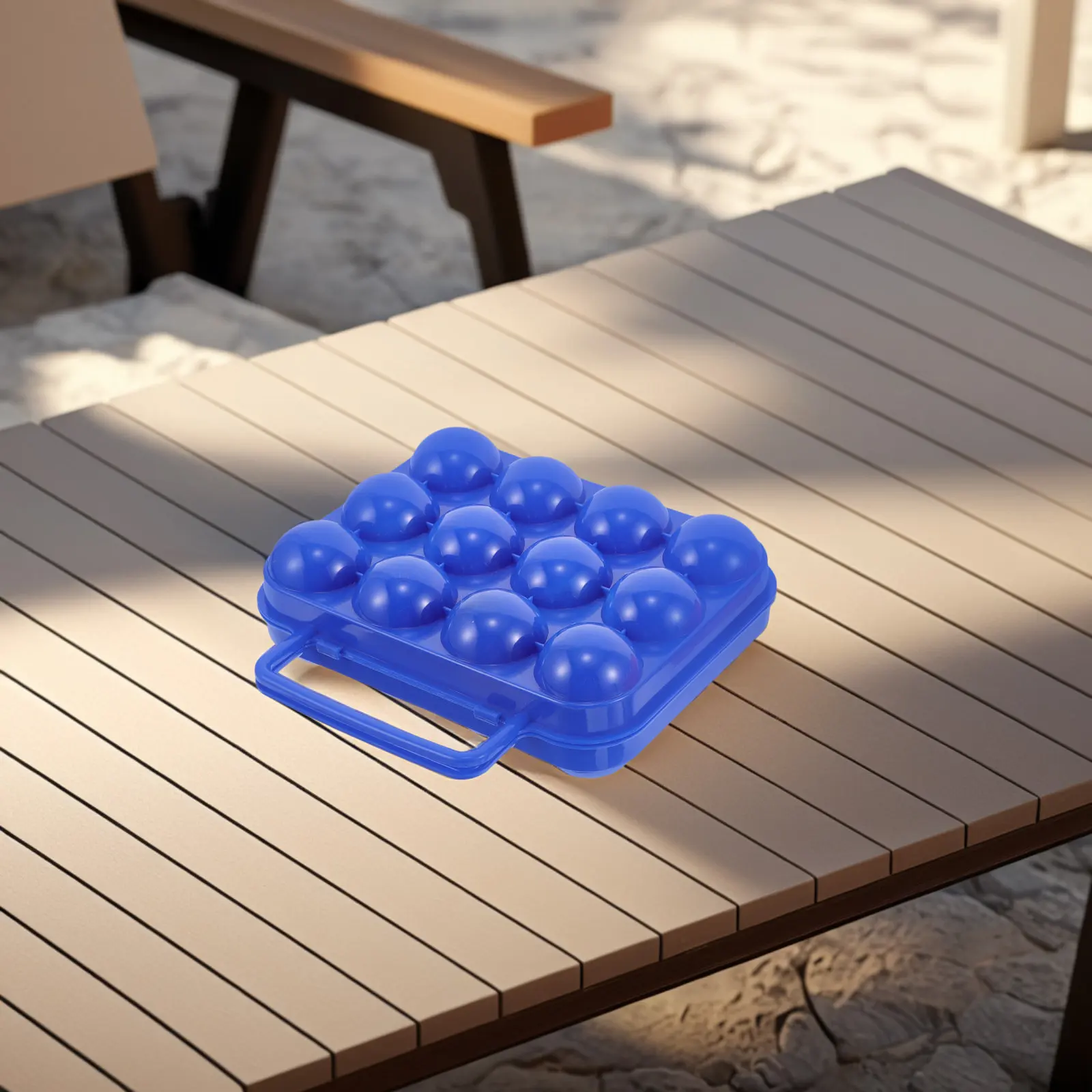 2Pcs Egg Storage Box Portable Anti-Fall Shockproof Container for Outdoor Camping Picnic Travel with Handle Egg Storage Box