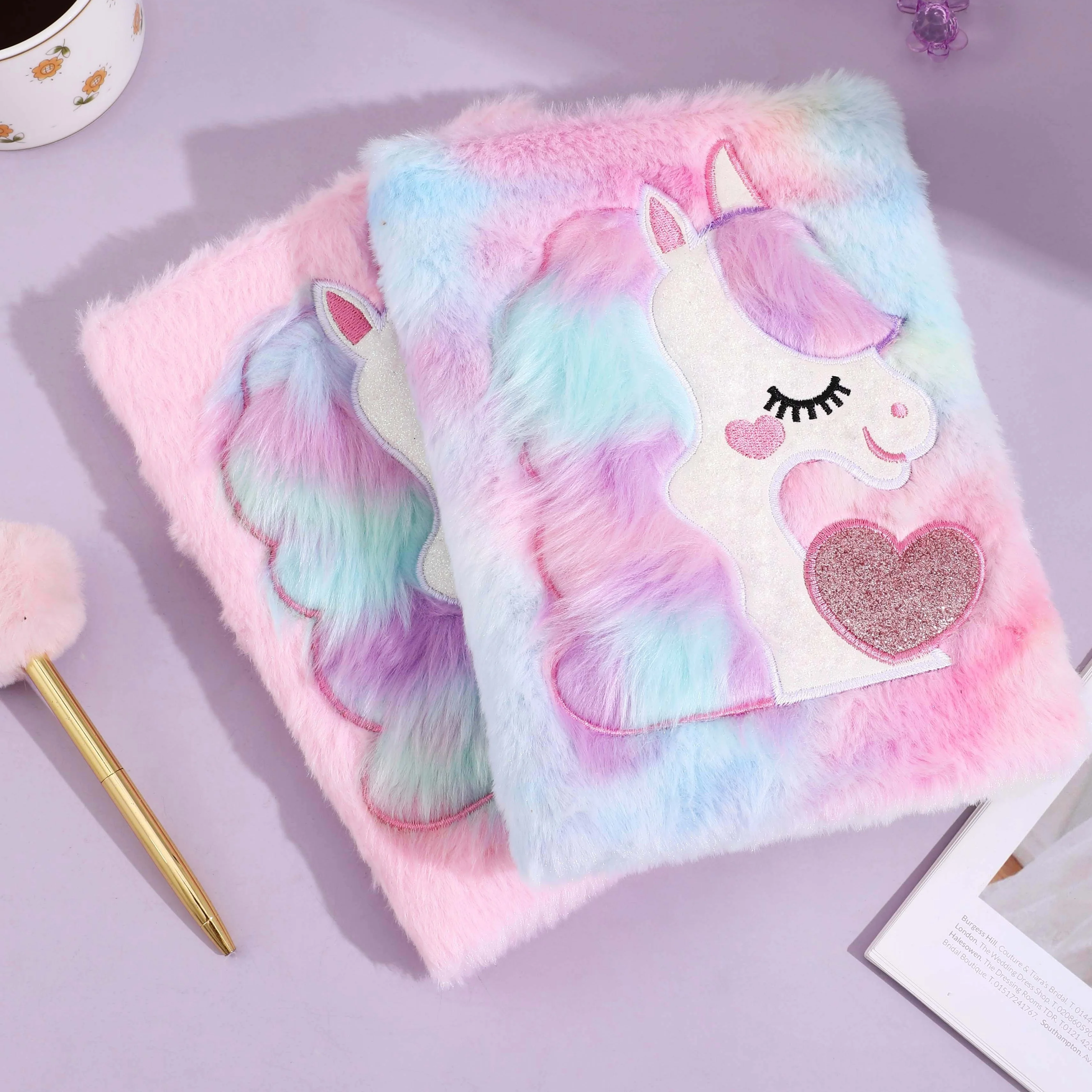 cute-colorful-notebook-set-plush-notebook-journals-planner-stationery-a5-line-notebook-perfect-school-gift-for-girls-kids