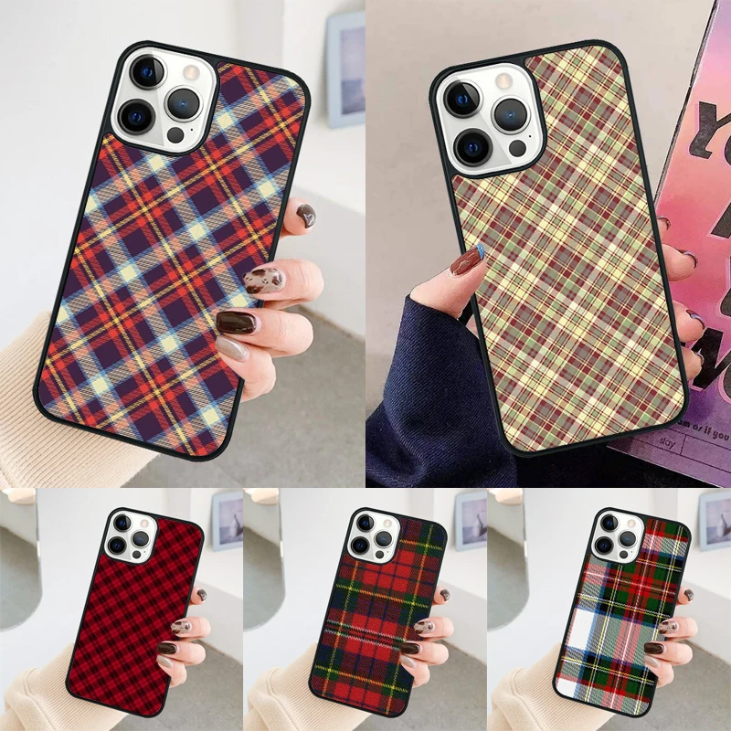 Clan Stewart Dress Tartan Plaid Pattern phone case Cover For iPhone 14 15 16 Pro Max SE2020 For apple 11 12 13 Pro Max 8 Plus