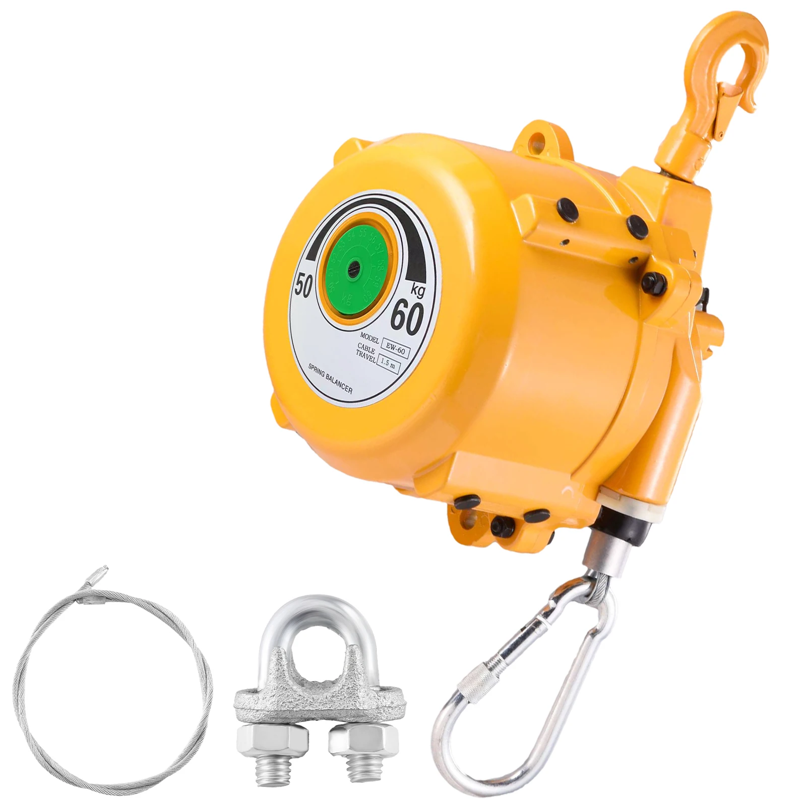 

Spring Tool Balancer 50-60 Kg Heavy Duty Steel Cable Retractor Rustproof Ergonomic Spring Tool with Hook