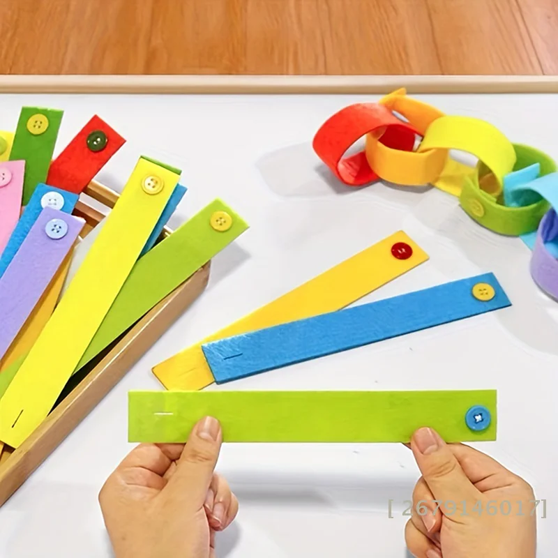 

【YY26】10/20/30 шт. фетровые игрушки, обучающие пособия, браслеты с кнопками, DIY, Монтессори, раннее развитие, образовательные материалы для детского сада