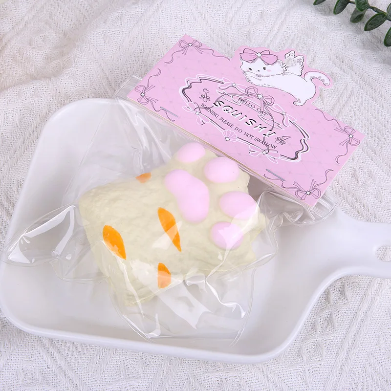 Novo squeeze macio lento rebote brinquedo de descompressão super bonito pata de gato popular brinquedo mole alívio do estresse mochi brinquedo presente