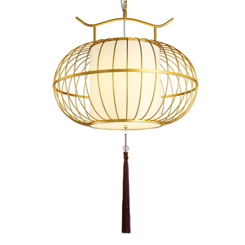 Hotel teahouse hot pot restaurant antique lantern creative wrought iron chandelier