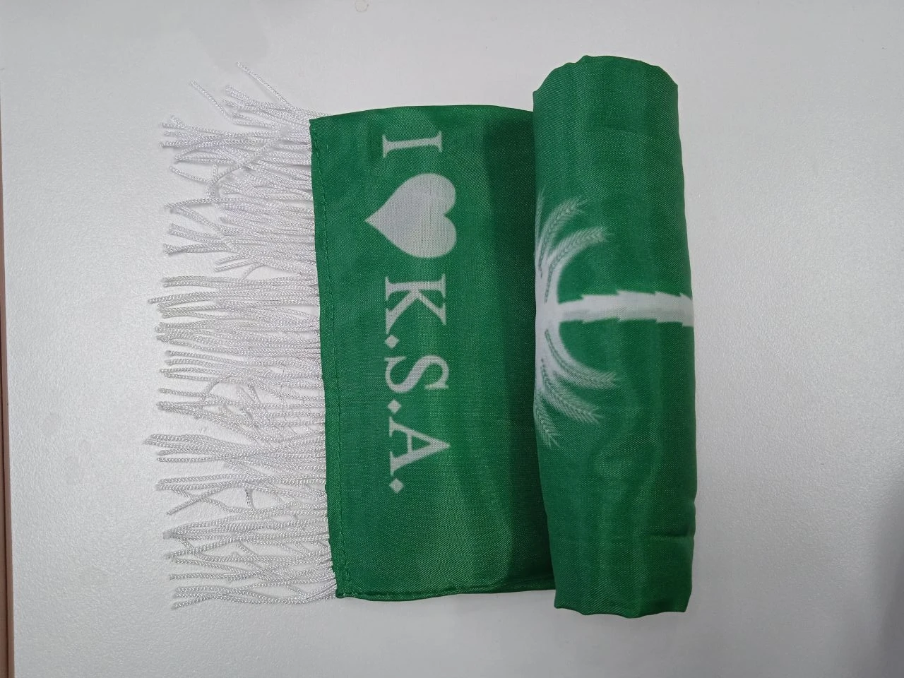 Country Double Side Printing 100% Polyester Football Soccer Fans Flag Saudi Scarf