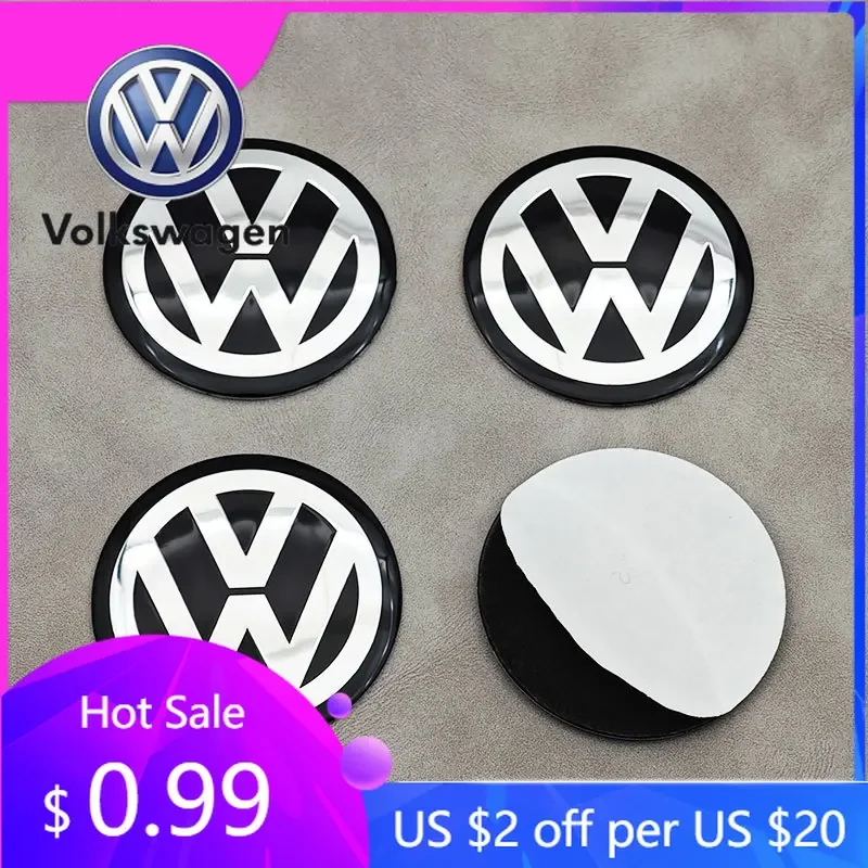 

For VW Volkswagen Jetta MK5 Golf 4Pcs 56mm Black Car Wheel Center Hub Cap Stickers Badge For VW Volkswagen Touareg Passat CC Tig