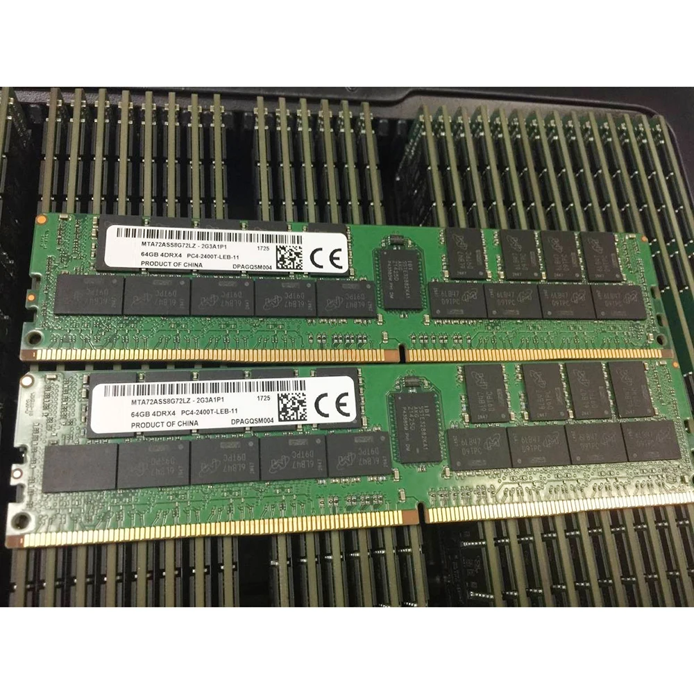 1PCS  MTA72ASS8G72LZ-2G3 For MT RAM 64G 64GB DDR4-2400 4DRX4 LRDIMM Server Memory Fast Ship High Quality