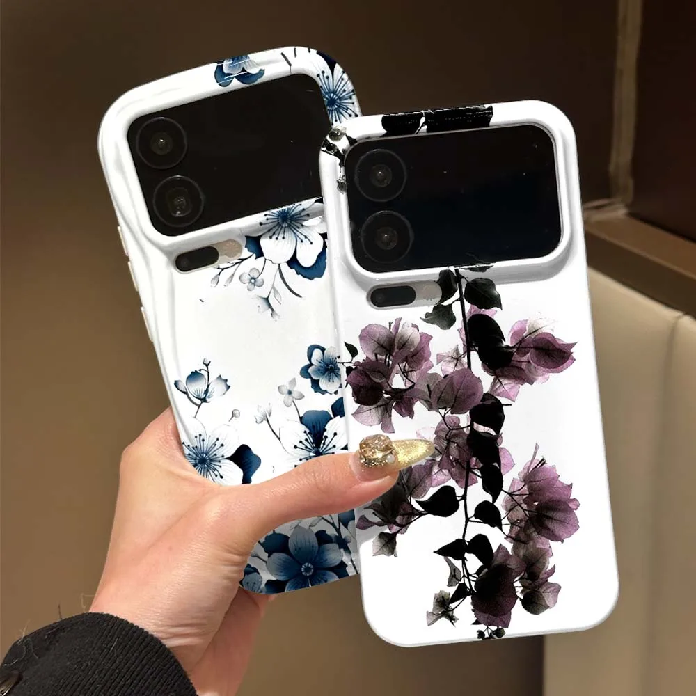 

Creative Flower Design Cover For Xiaomi 17 15 14 14T 13 12T 11 11i 11X Pro Max Lite NE 5G Feilin Wave Oil Shell