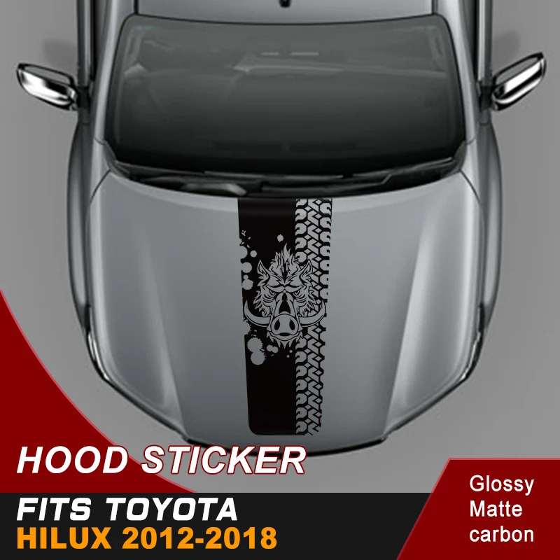 car decals hood scoop wild boar tyre graphic vinyl sticker fit for toyota hilux vw amarok mitsubishi L200 Triton