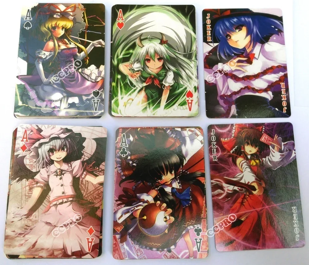 Anime TouHou Project Cartas de póquer Naipes