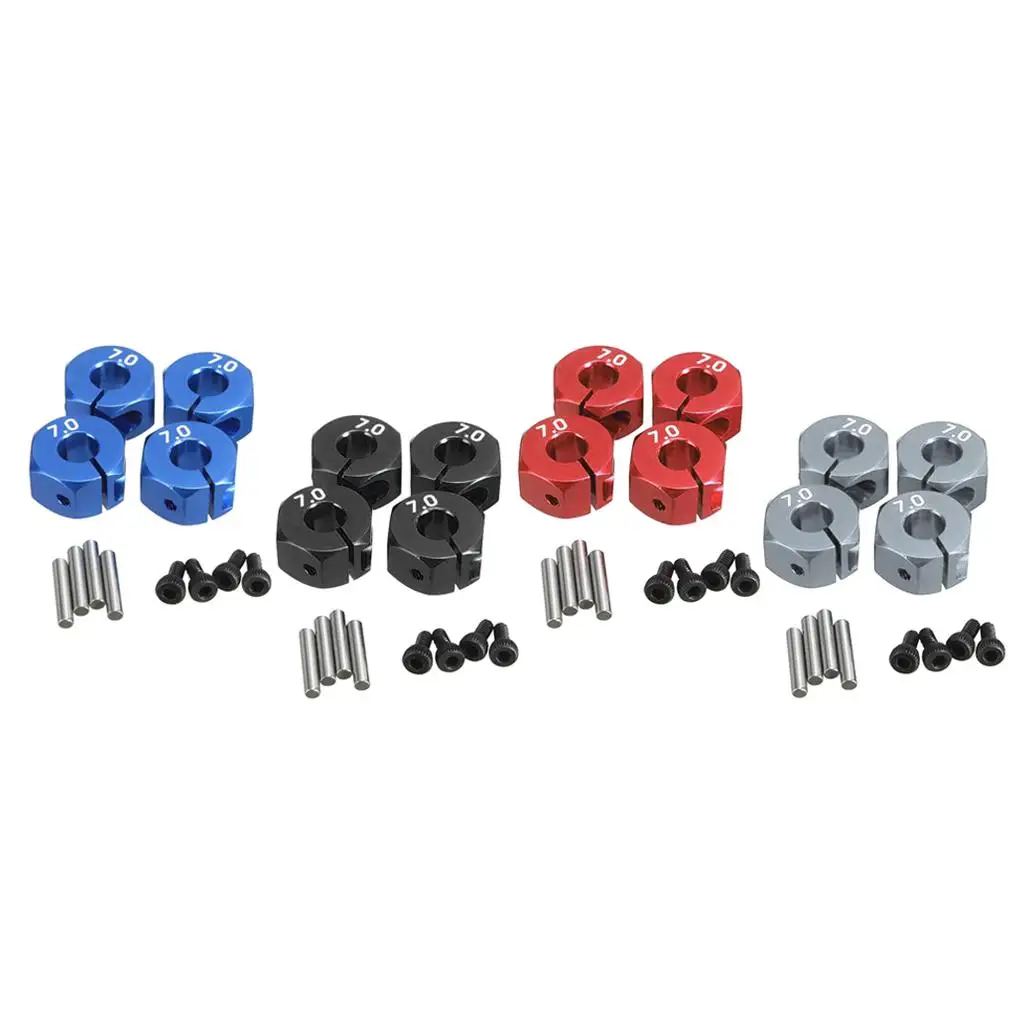 1/10 7MM Thick 12mm Wheel HEX Hubs Stick Adapter w / Pins & Screws for HSP