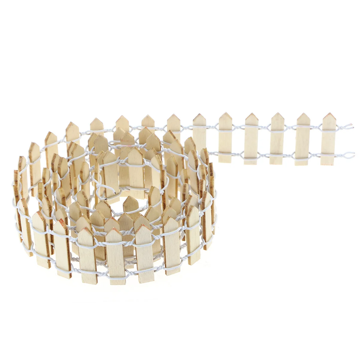 

Mini Wood Fence 100Cm X 3Cm Simple Elegant Decorative Fence for Garden Courtyard Christmas Tree Fairy Garden Micro Plant Pot