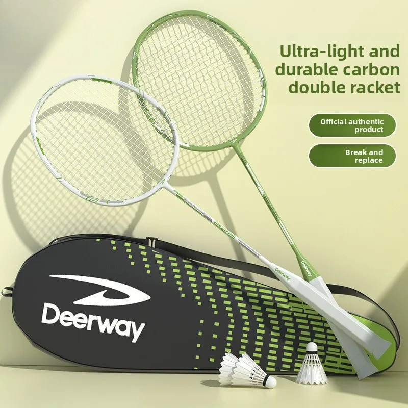 

Badminton Racket Racquet 2 Pack Durable High Repulsion High Elasticity Adult Couples Lightweight Fast Swing Raqueta Padel