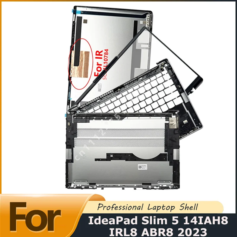 New  Laptop Screen Back Cover Bezel/ Palmrest touchpad Bottom Replacement For IdeaPad Slim 5 14IAH8 14IRL8 5 14ABR8 2023